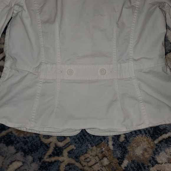 LL Bean Cotton Barn Jacket / Blazer In White - Picture 9 of 9